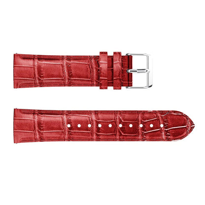 Red Smooth Leather Strap | For Huawei & Amazfit Smartwatches