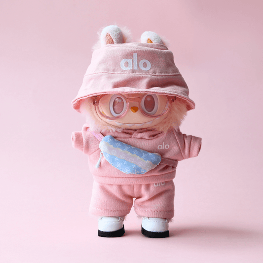 Alo-Style 3-Piece Set - Hoodie, Pants & Hat - Labubu Clothes