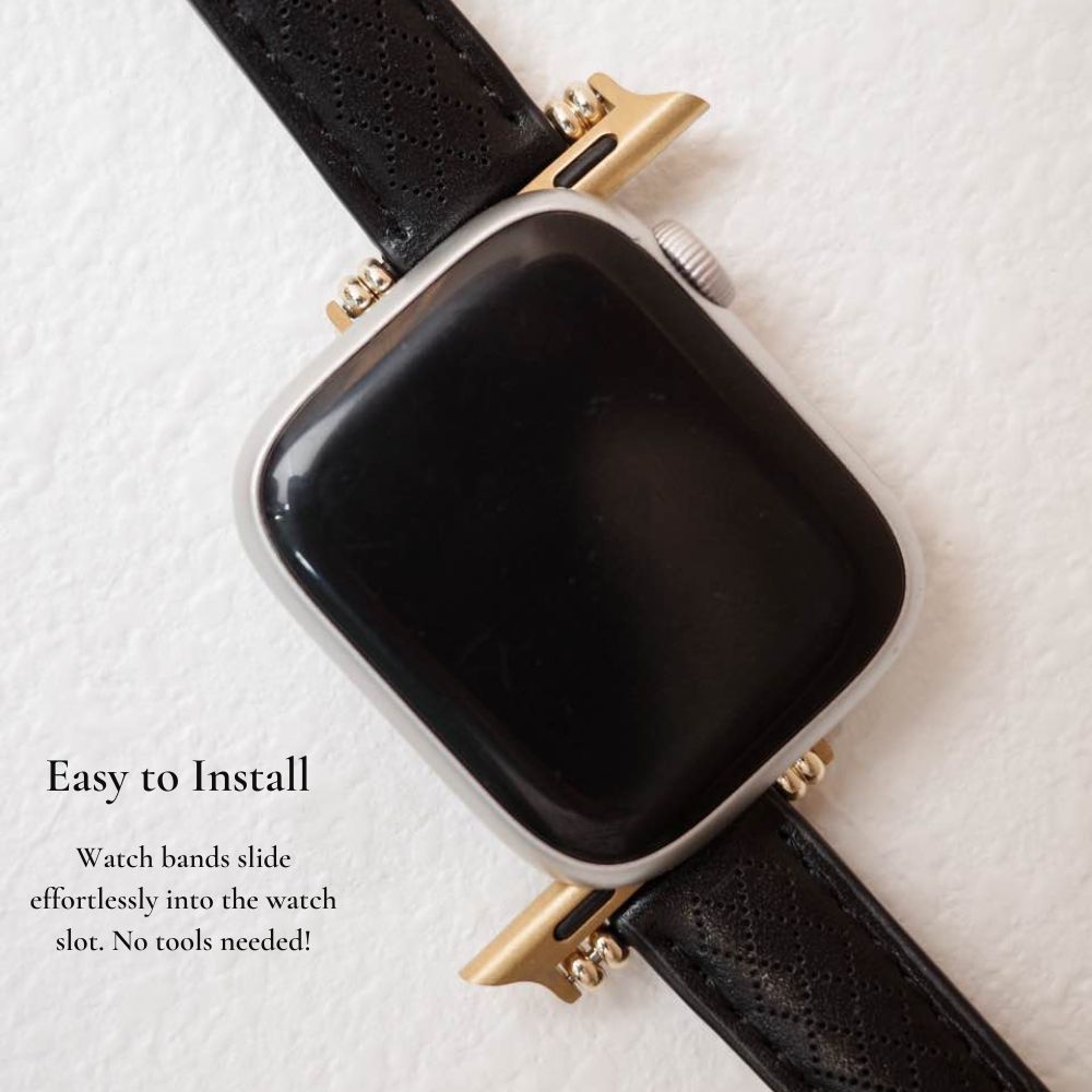 Florabelle™ – Doppellagiges Uhrenarmband mit Blumenmuster