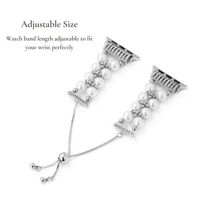 Pearlrhine™ – Perlenverziertes Strass-Uhrenarmband