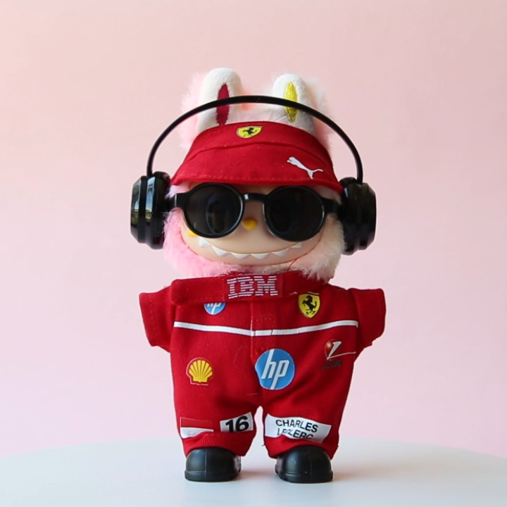 Speed Legend Racing Suit, Suit & Cap- Labubu Clothes
