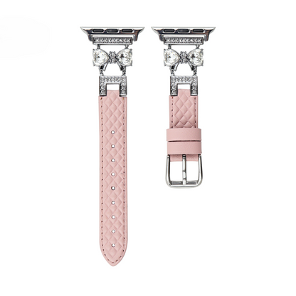 Bowrhin™ – Lederarmband mit Strass-Schleife