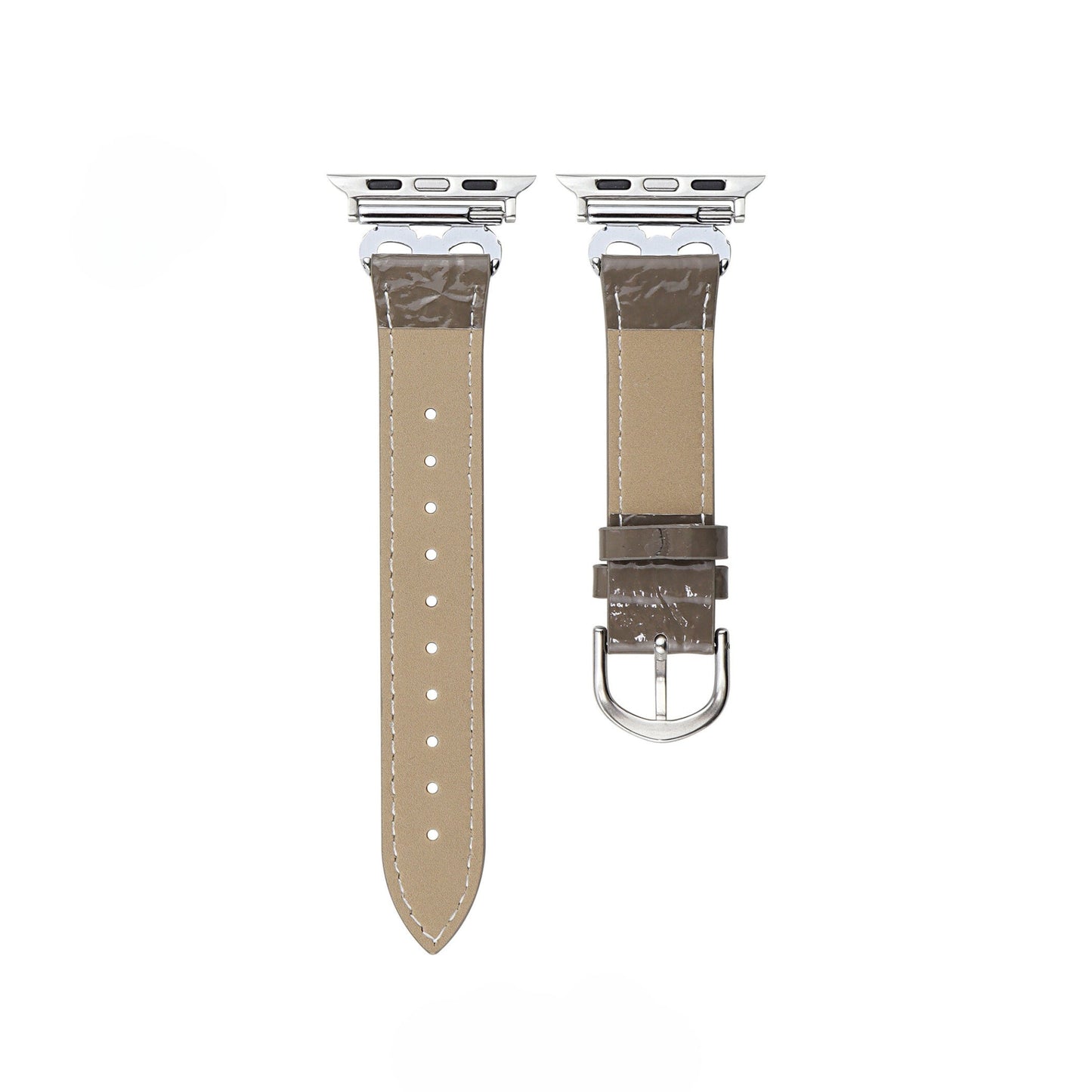 Glossette™ – Uhrenarmband aus glänzendem Leder mit Schleife