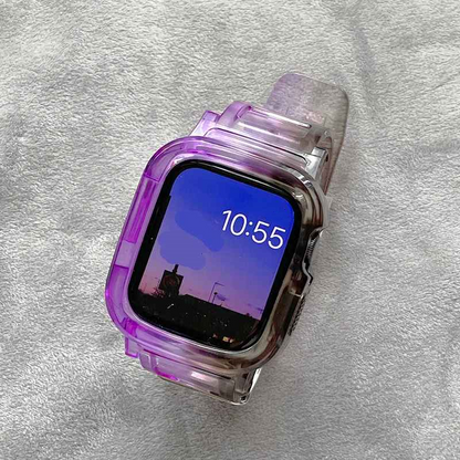 Ventura™┃Transparent Gradient Strap & Case For Apple Watch