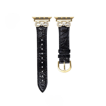 Glossette™ – Uhrenarmband aus glänzendem Leder mit Schleife