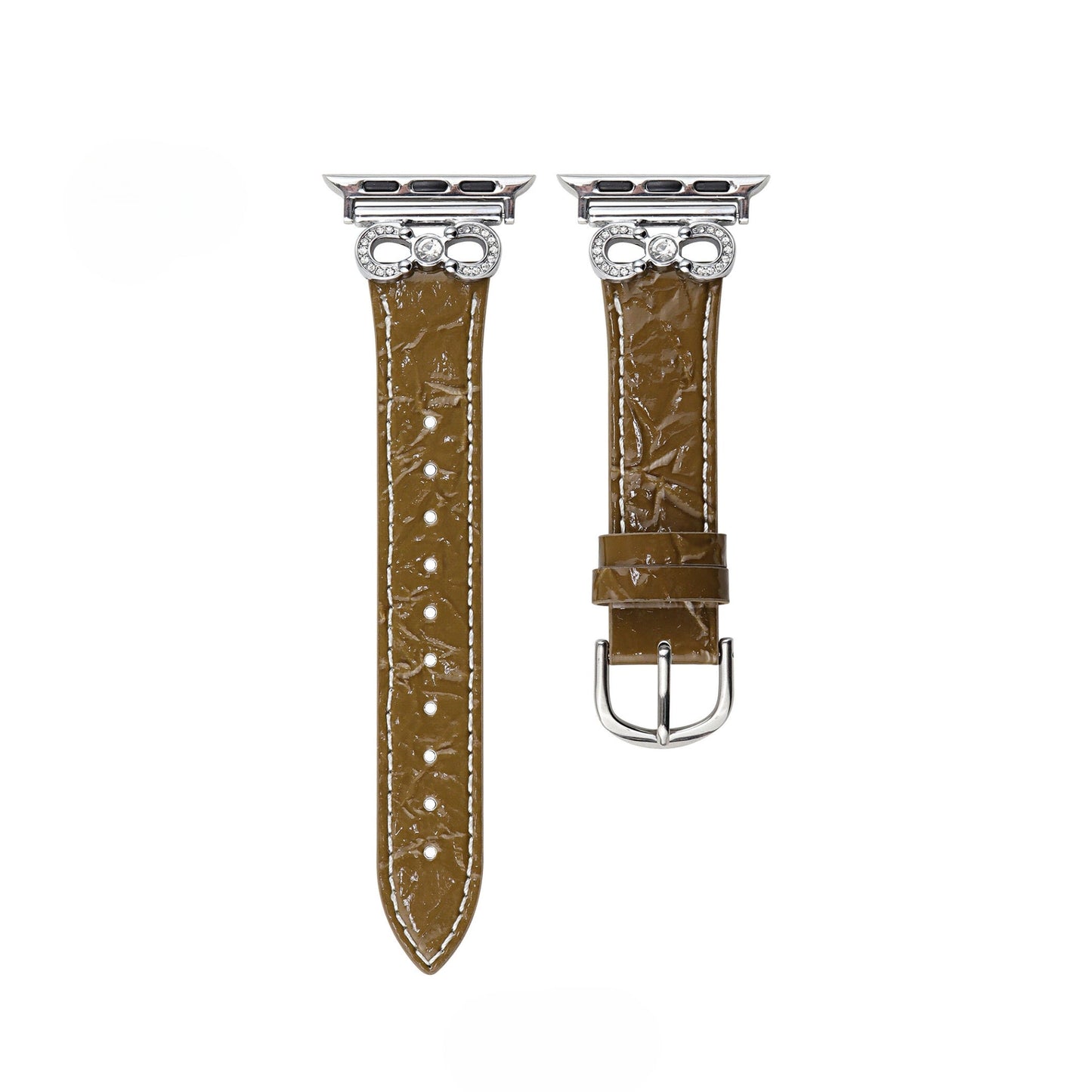 Glossette™ – Uhrenarmband aus glänzendem Leder mit Schleife