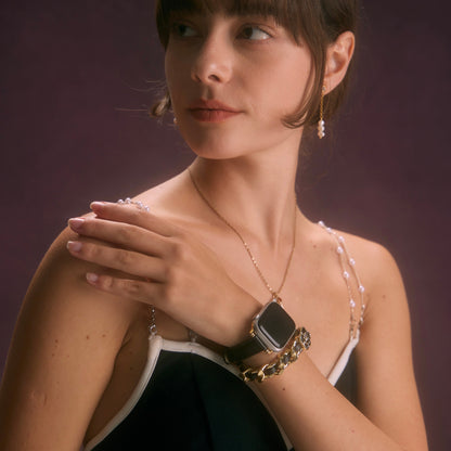 Florabelle™ – Doppellagiges Uhrenarmband mit Blumenmuster