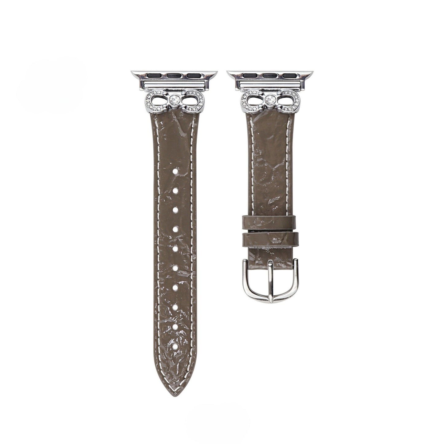 Glossette™ – Uhrenarmband aus glänzendem Leder mit Schleife