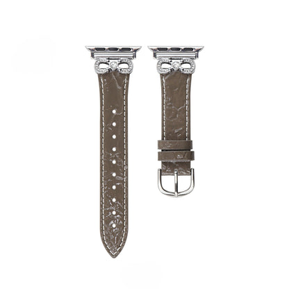 Glossette™ – Uhrenarmband aus glänzendem Leder mit Schleife