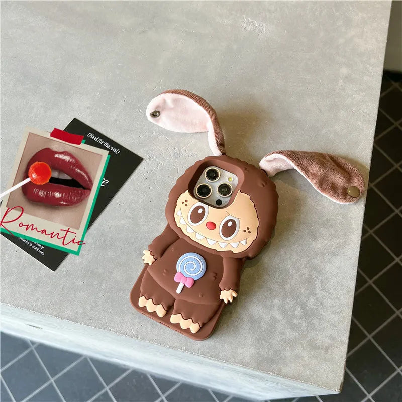 "Brown Ear Labubu" Premium iPhone Case
