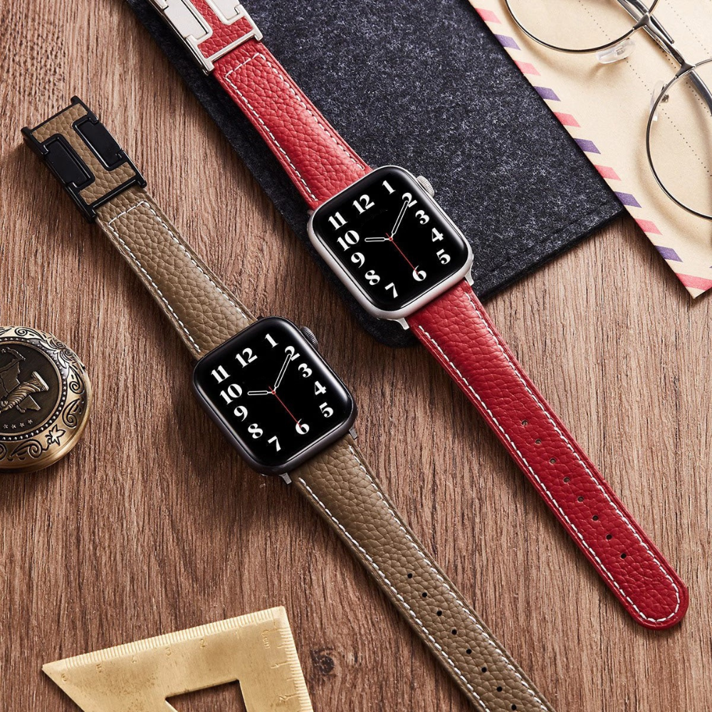 H™ - Leather Magnetic Buckle Strap for Apple Watch