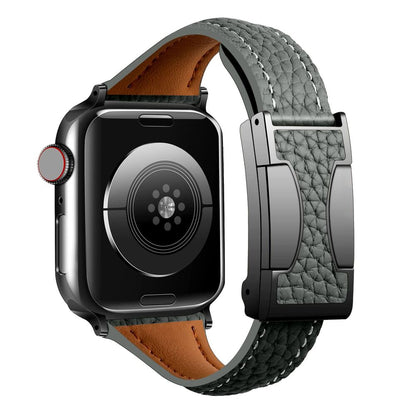 Eloro™ – Leather Magnetic Buckle Strap For Apple Watch