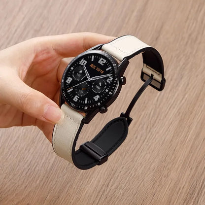 Silileath™ – Magnetic Leather Silicone Strap 20/22mm for Samsung Galaxy Watch 4/5/6/7 & Classic