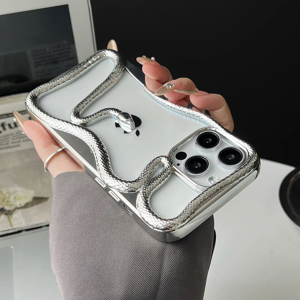 iBand 3D Snake iPhone Case – Heat-Dissipating, Shockproof & Electroplated