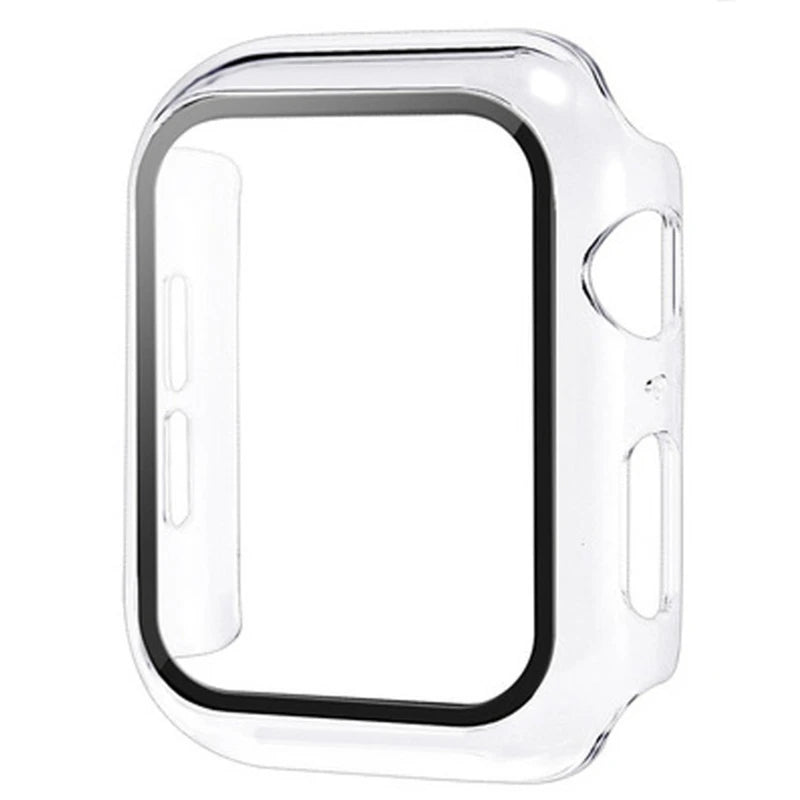 Glass+Cover For Apple Watch case 9 8 7 6 SE 3 iWatch Accessorie Screen Protector Apple watch series 44mm 40mm 38/42mm 45mm 41mm