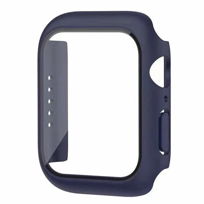 Glass+Cover For Apple Watch case 9 8 7 6 SE 3 iWatch Accessorie Screen Protector Apple watch series 44mm 40mm 38/42mm 45mm 41mm