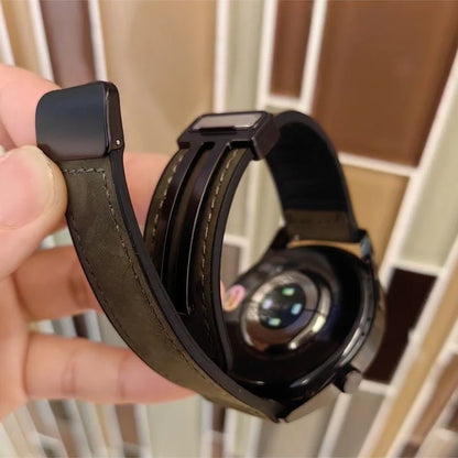 Silileath™ – Magnetic Leather Silicone Strap 20/22mm for Samsung Galaxy Watch 4/5/6/7 & Classic