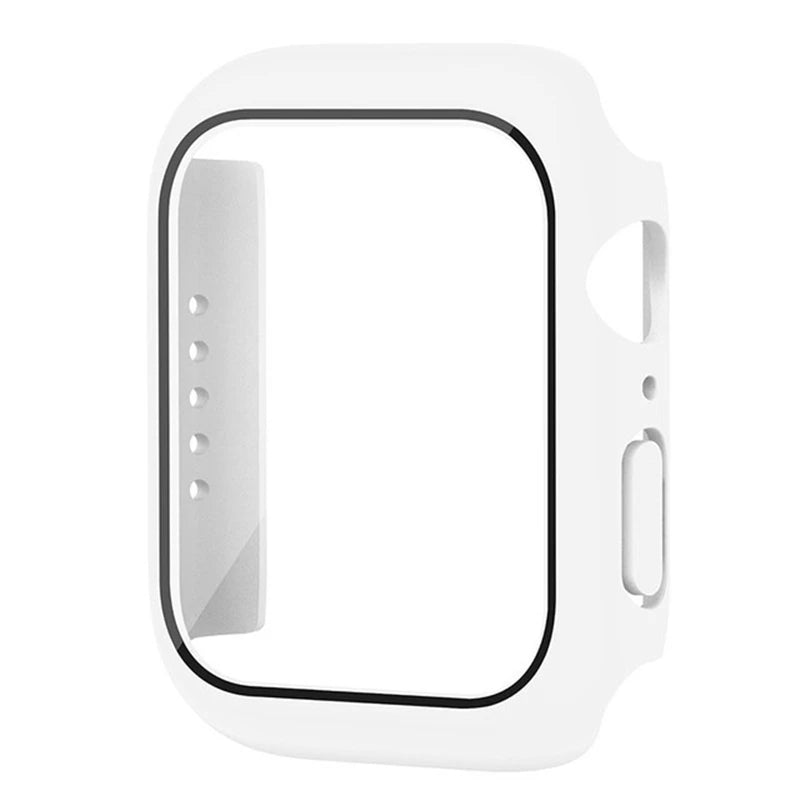 Glass+Cover For Apple Watch case 9 8 7 6 SE 3 iWatch Accessorie Screen Protector Apple watch series 44mm 40mm 38/42mm 45mm 41mm