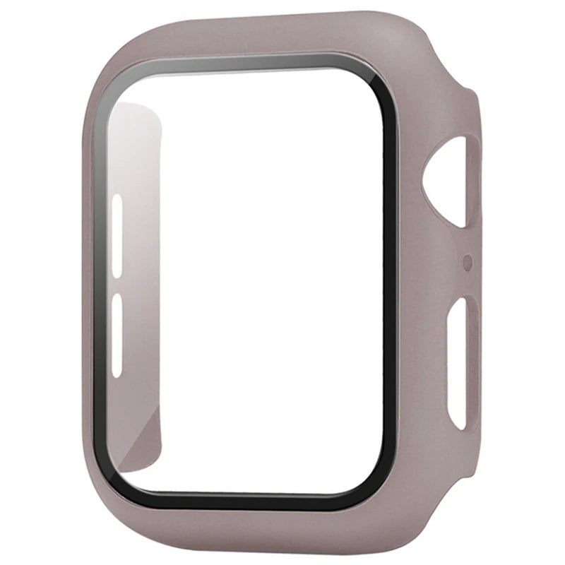 Glass+Cover For Apple Watch case 9 8 7 6 SE 3 iWatch Accessorie Screen Protector Apple watch series 44mm 40mm 38/42mm 45mm 41mm