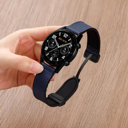 Silileath™ – Magnetic Leather Silicone Strap 20/22mm for Samsung Galaxy Watch 4/5/6/7 & Classic