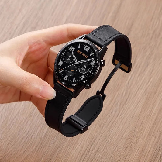 Silileath™ – Magnetic Leather Silicone Strap 20/22mm for Samsung Galaxy Watch 4/5/6/7 & Classic