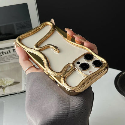 iBand 3D Snake iPhone Case – Heat-Dissipating, Shockproof & Electroplated