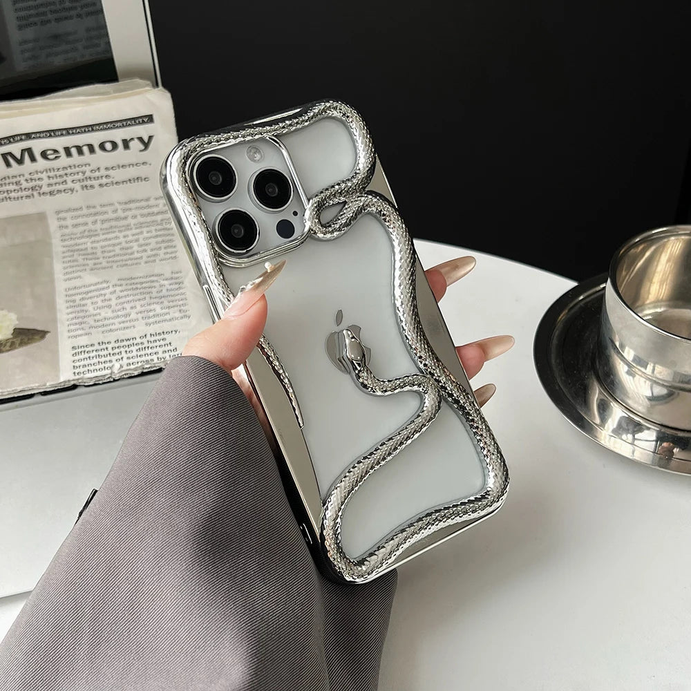 iBand 3D Snake iPhone Case – Heat-Dissipating, Shockproof & Electroplated
