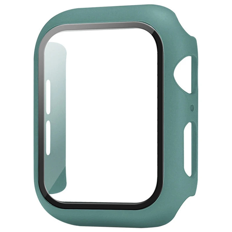 Glass+Cover For Apple Watch case 9 8 7 6 SE 3 iWatch Accessorie Screen Protector Apple watch series 44mm 40mm 38/42mm 45mm 41mm
