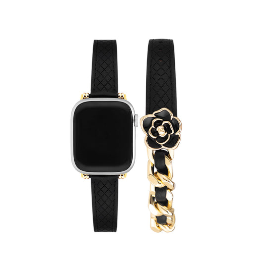 Florabelle™ – Doppellagiges Uhrenarmband mit Blumenmuster