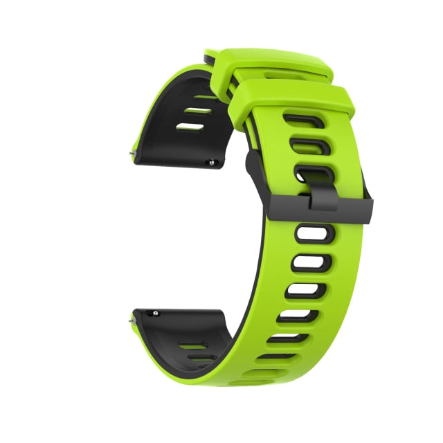 Green/Black Breathable Silicone® Strap | For Huawei & Amazfit Smartwatches