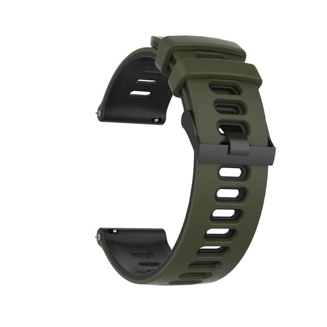 Army Green/Black Breathable Silicone® Strap | For Huawei & Amazfit Smartwatches