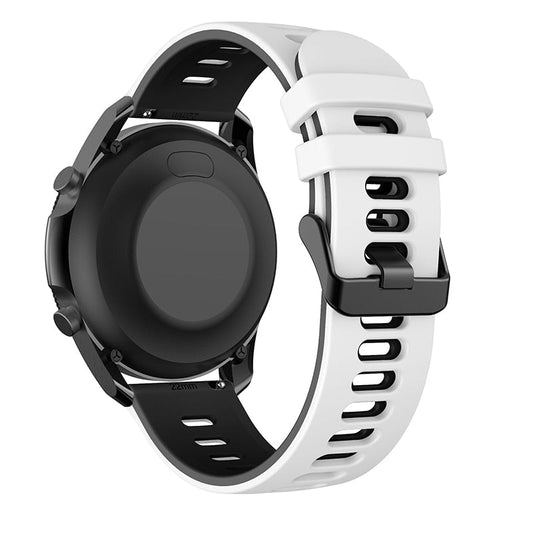 White/Black Breathable Silicone® Strap | For Huawei & Amazfit Smartwatches