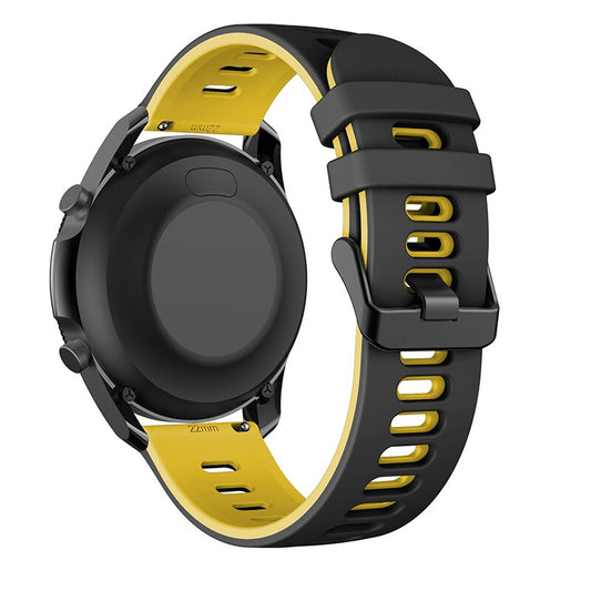 Black/Yellow Breathable Silicone® Strap | For Huawei & Amazfit Smartwatches