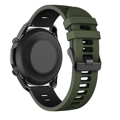 Army Green/Black Breathable Silicone® Strap | For Huawei & Amazfit Smartwatches
