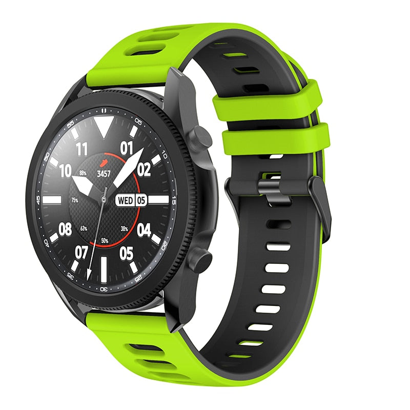Green/Black Breathable Silicone® Strap | For Huawei & Amazfit Smartwatches