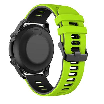 Green/Black Breathable Silicone® Strap | For Huawei & Amazfit Smartwatches
