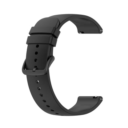 Black Plain Silicone Strap | For Huawei & Amazfit Smartwatches