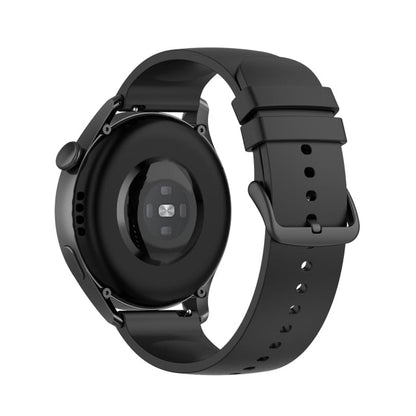 Black Plain Silicone Strap | For Huawei & Amazfit Smartwatches