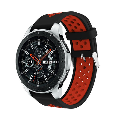 Black/Red Silicone Sports® Strap | For Huawei & Amazfit Smartwatches