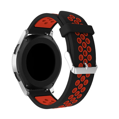 Black/Red Silicone Sports® Strap | For Huawei & Amazfit Smartwatches