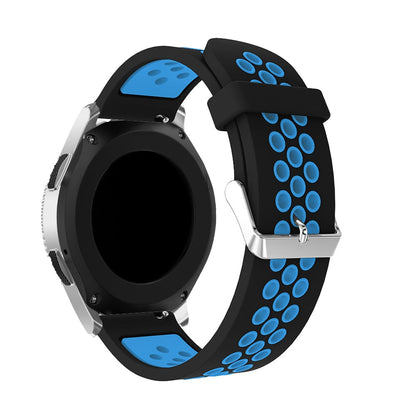 Black/Blue Silicone Sports® Strap | For Huawei & Amazfit Smartwatches