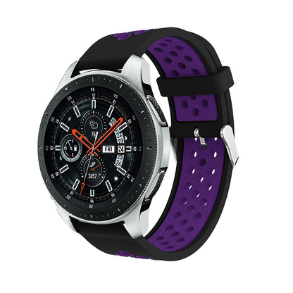 Black/Purple Silicone Sports® Strap | For Huawei & Amazfit Smartwatches