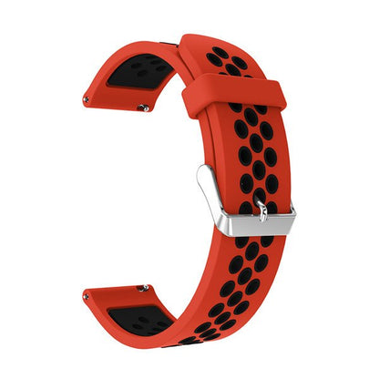 Red/Black Silicone Sports® Strap | For Huawei & Amazfit Smartwatches