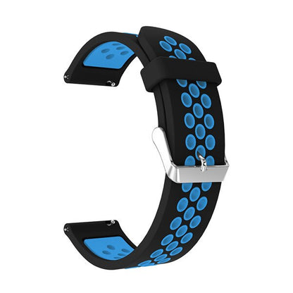 Black/Blue Silicone Sports® Strap | For Huawei & Amazfit Smartwatches