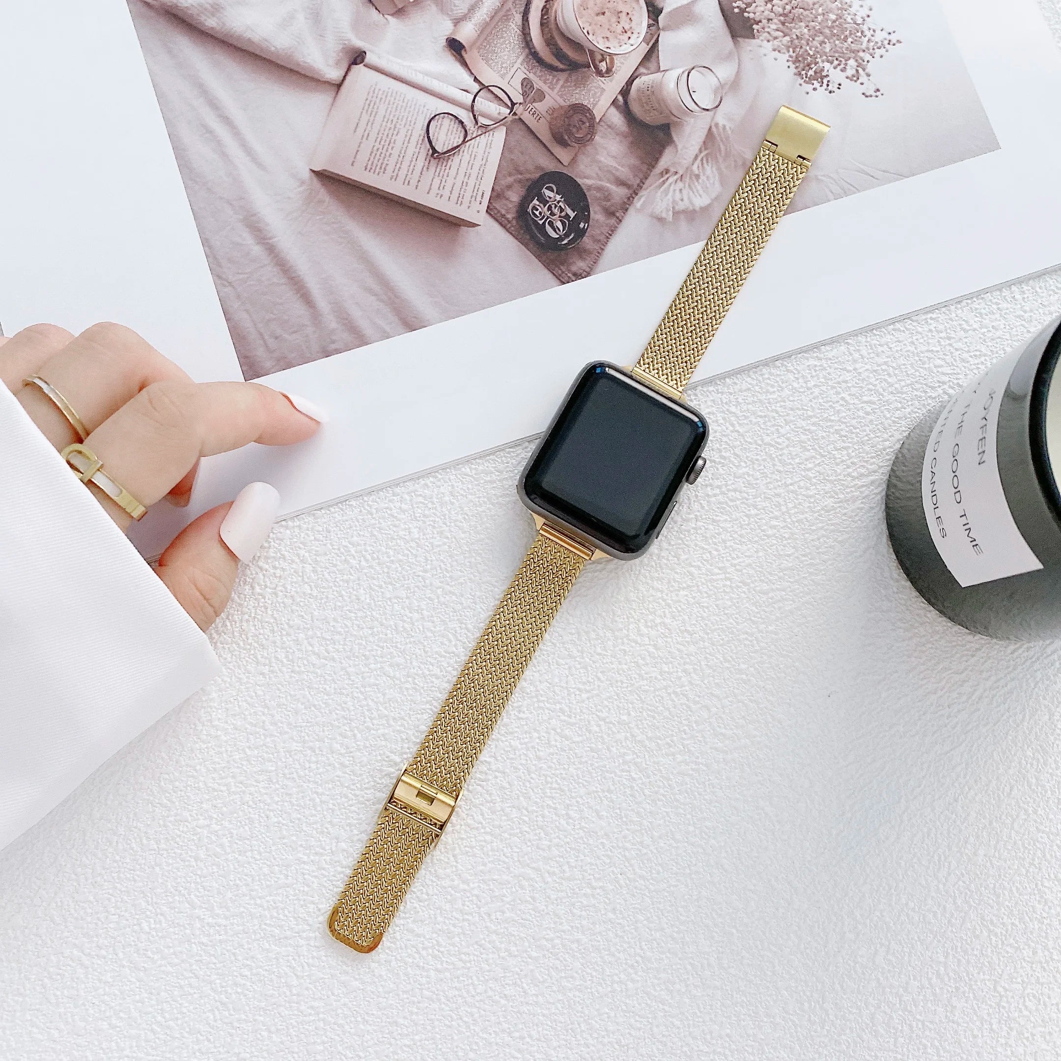 Vera™ – Elegant Mesh Bracelet for Apple Watch
