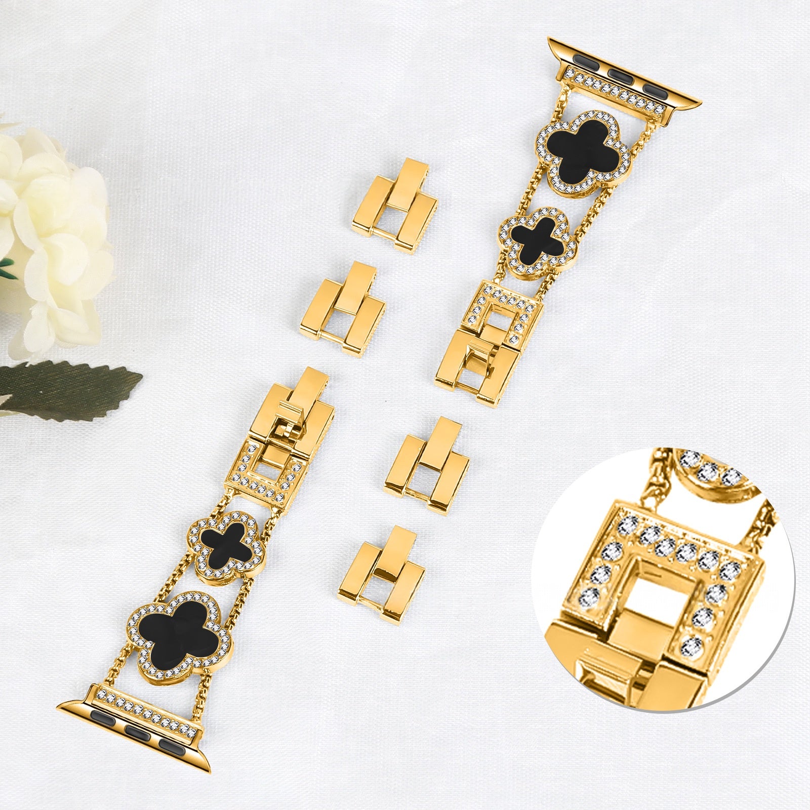 Leafy™ | Diamond Metal Strap for Apple Watch