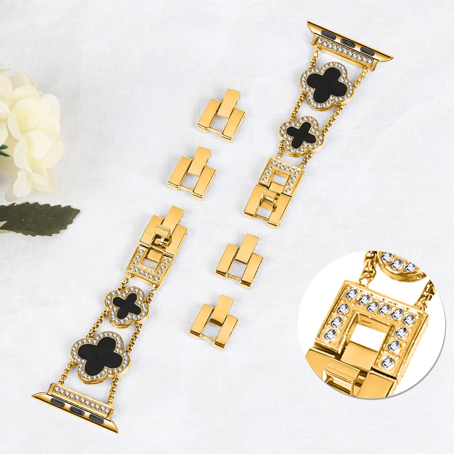 Leafy™ | Diamond Metal Strap for Apple Watch